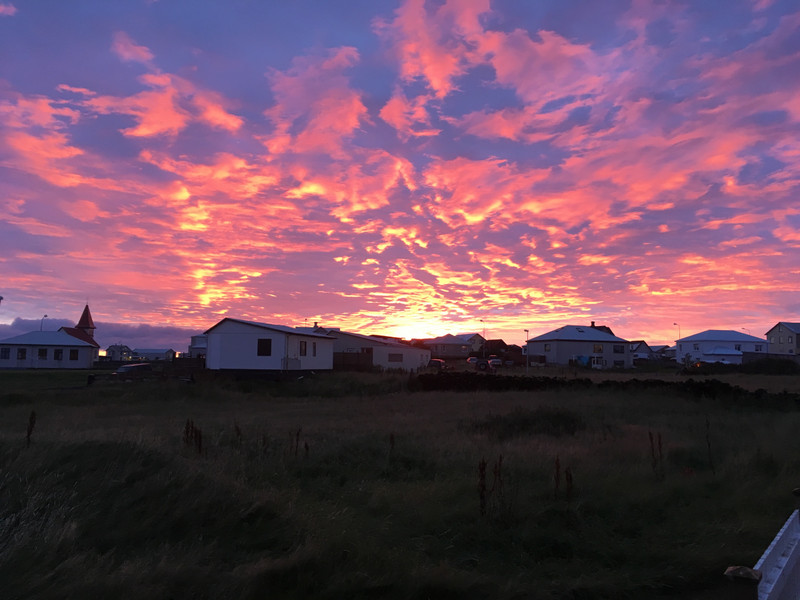 Our first Icelandic sunset