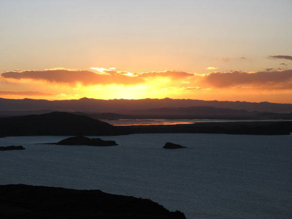 Lake Titikaka at sunset