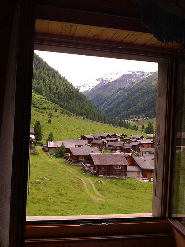 Our view from the Hotel Schwartzhorn