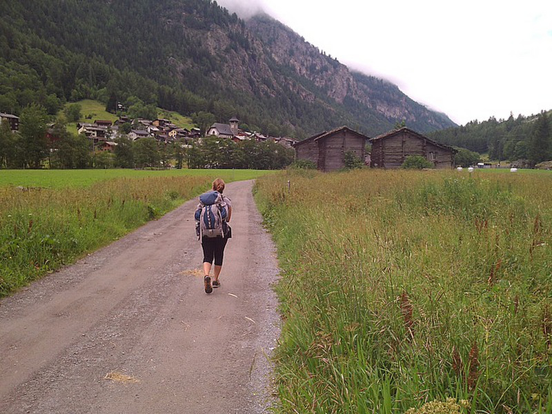 Road walking to Zermatt