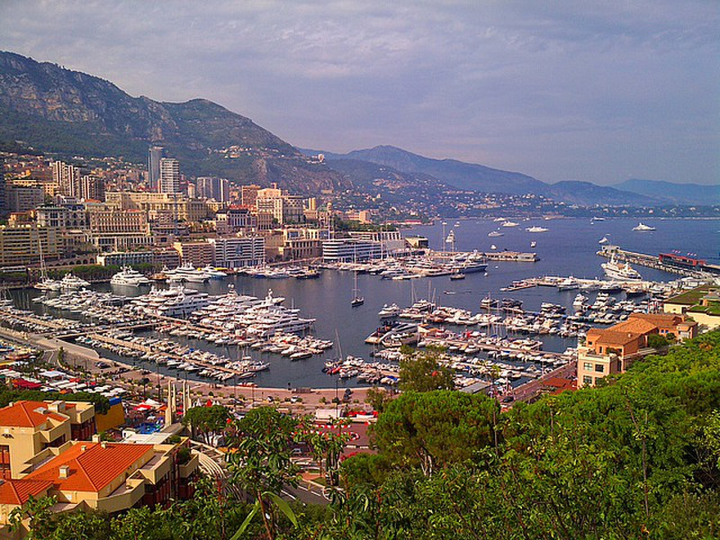 Monaco harbor view from the Palais