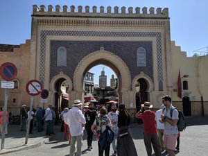 The blue gate of the Fez medina