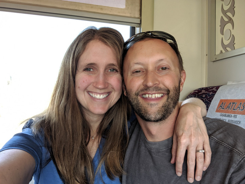 We had three hours on a train. So we took selfies.
