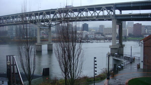 The Willamette River outside of OMSI