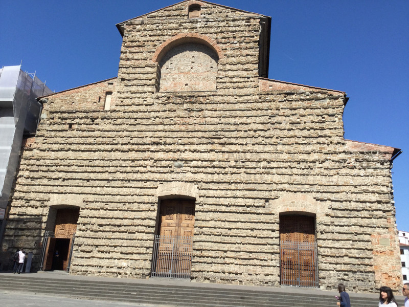 The rough exterior of the Basilica Di San Lorenzo