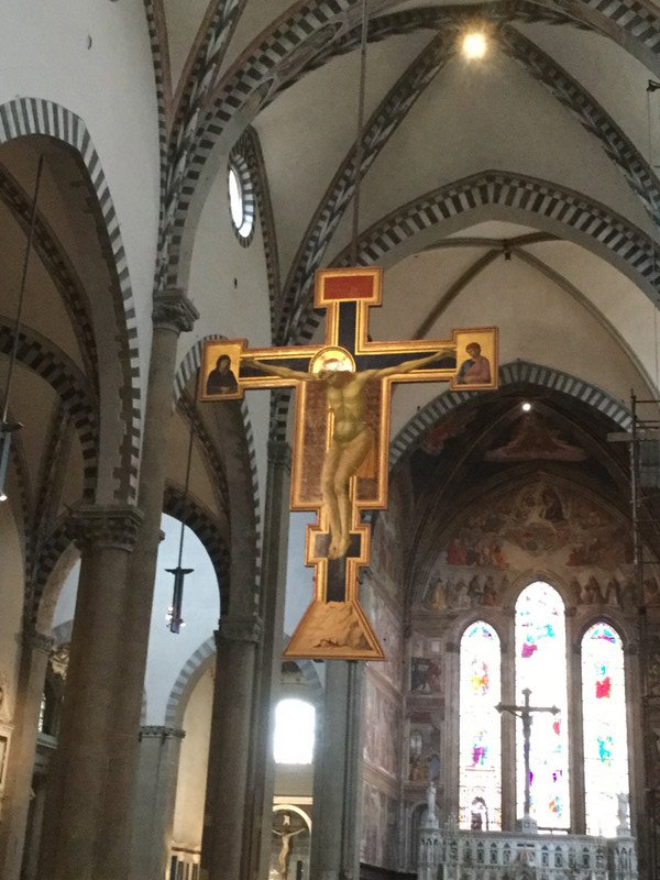 A luminous painted crucifix by Giotto c1290
