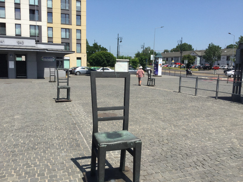 The chairs in the Ghetto Hreoes’ Square