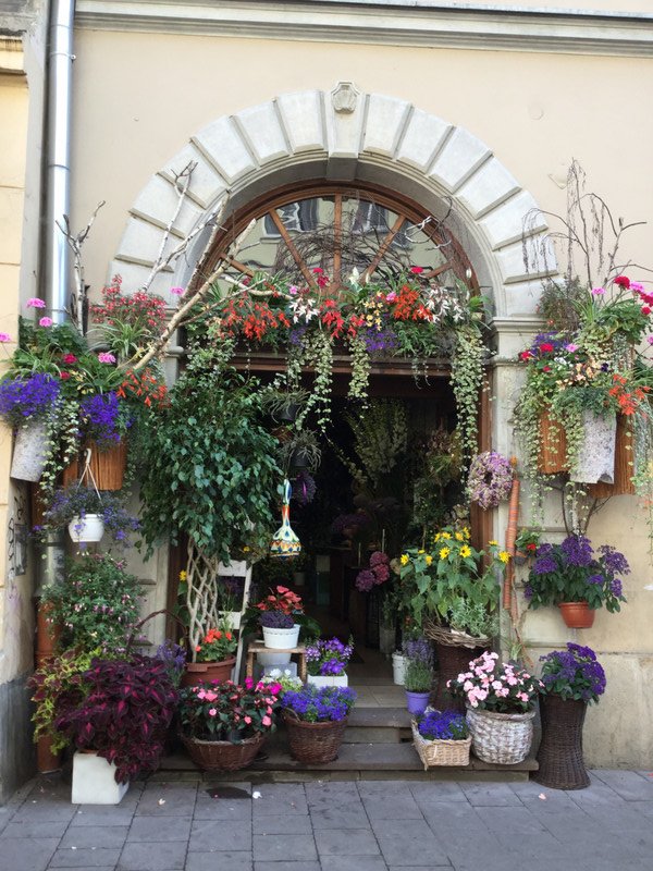 Doorway to a florist