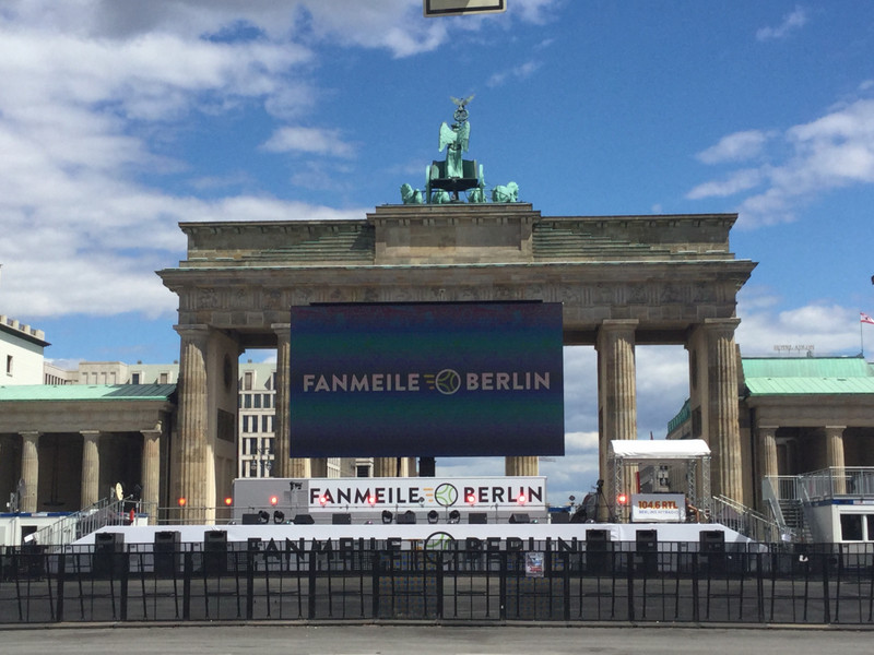 The Brandenberg Gate from the fanzone