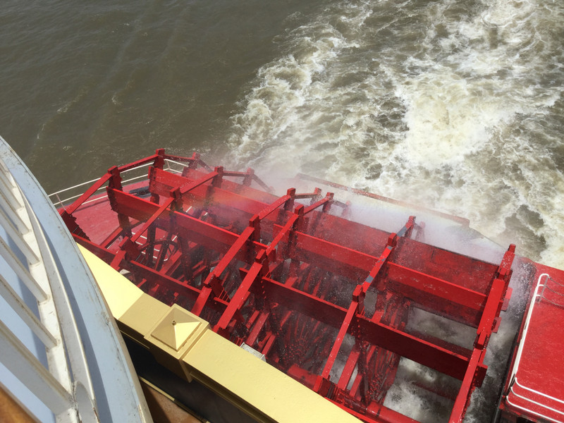 The paddle wheel in action