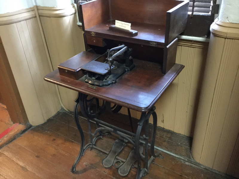 A very early sewing machine