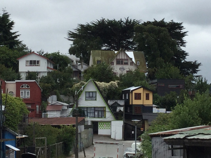 Interesting houses on the steep hill.