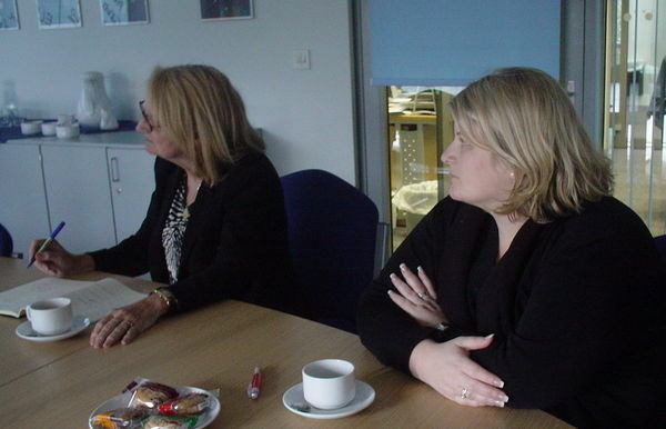 Larni and Lynne listened attentively.