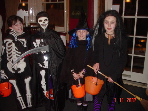 Some "Trick or Treat" visitors at "The Vine"