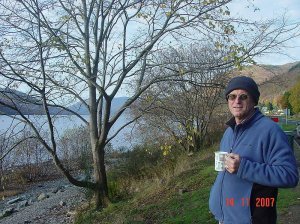 Cup of coffee at Loch Earn