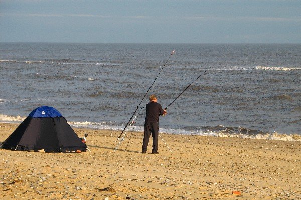 Fishermen on the beach in Southwold