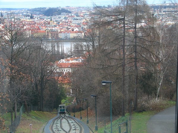 Looking down from the funicular