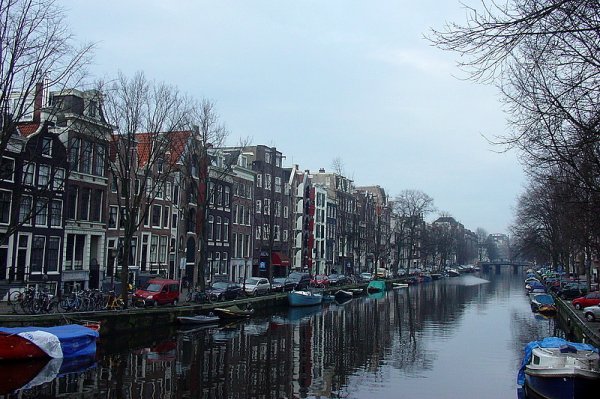 Enjoying the view of the canals