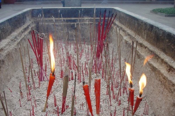Incense  burns continuously in temples