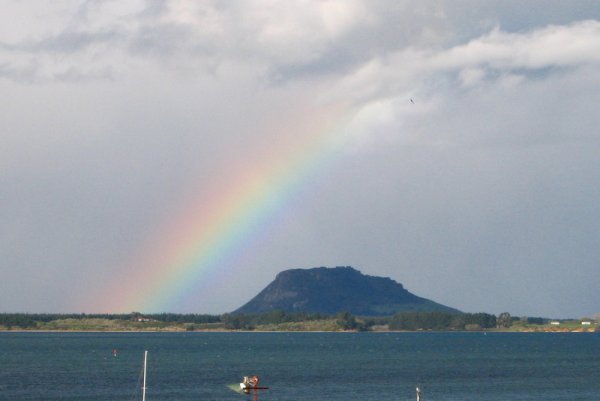 Rainbow over Mount Maunganui