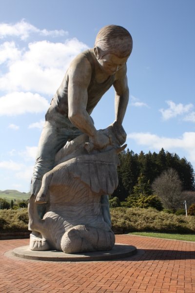 7 Metre Shearing Statue in Te Kuiti