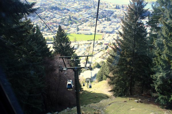 Riding on the Queenstown gondola