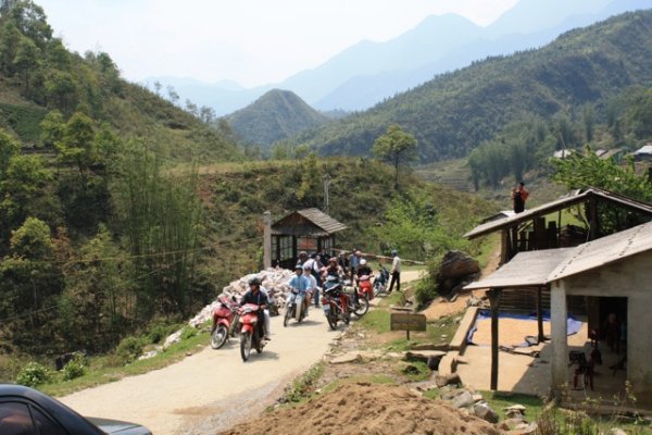 Motorbike riders waiting to take us back to Sapa after our visit to Cat Cat