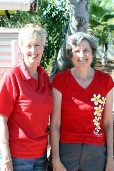 Judy and Jan - the girls in red.