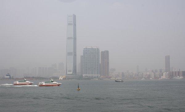 Smog across Hong Kong Harbour