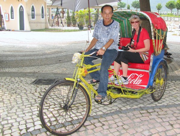 Tri shaw ride in Macau
