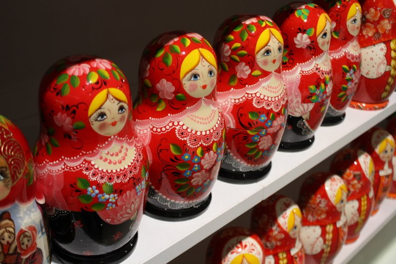 Matroushka dolls are eveerywhere and the thing to buy as souvenirs here.