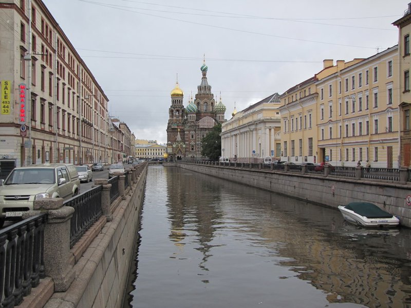 One of the canals in St Petersburg.