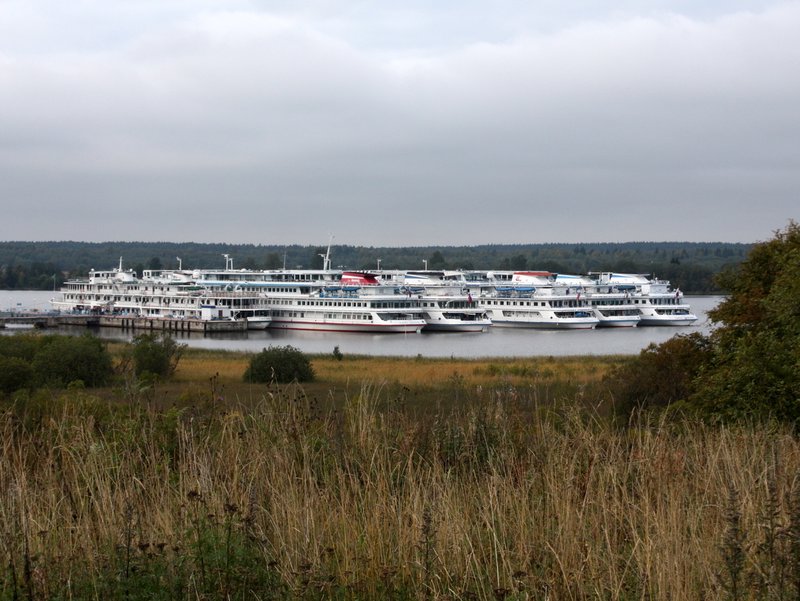 River boats berthed at Kishi