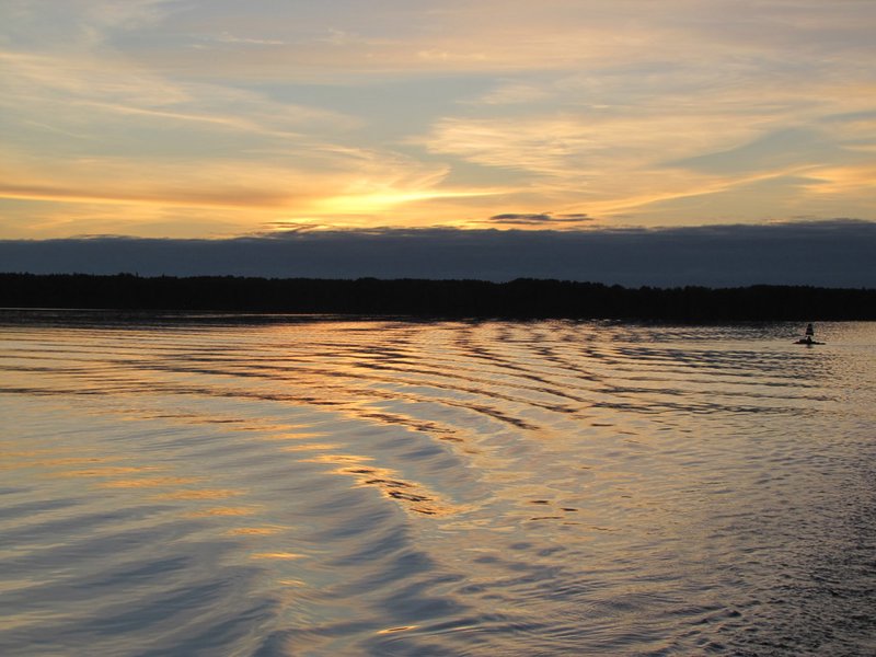 Sunset over the & Volga-Baltic Waterway