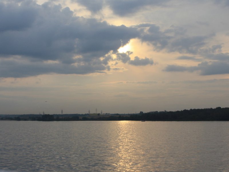 Sunset over the waterway