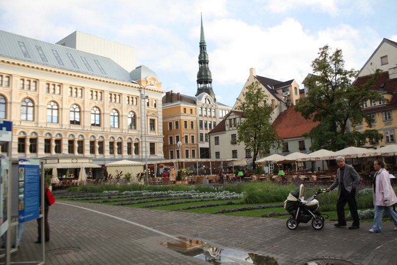 Beautiful Square in the Old Town of Riga