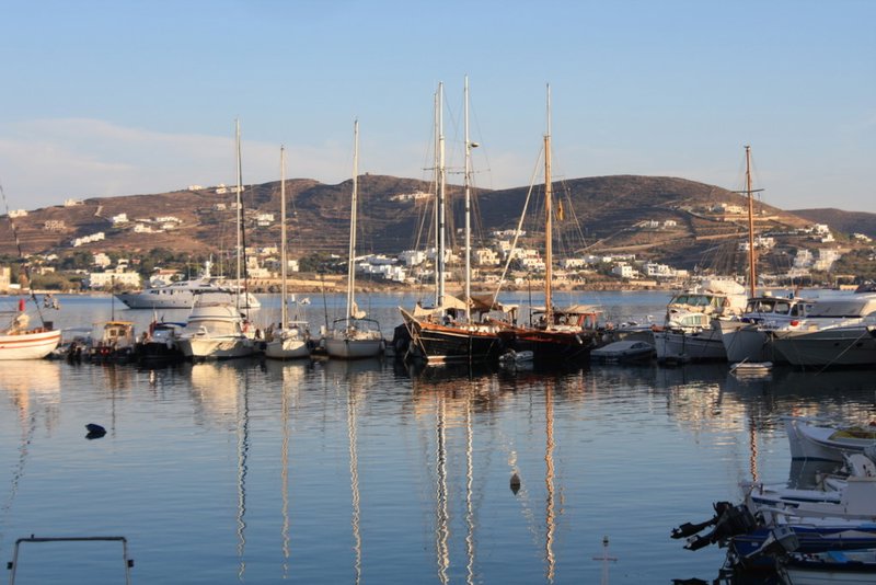 Finikas harbour where we berthed in the south west of Syros.