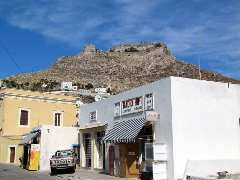 View of the castle from Platanos Square