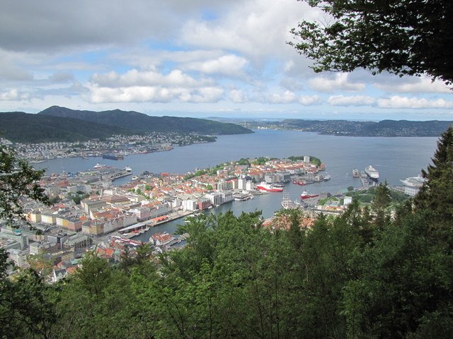 From the hill overlooking Bergen.