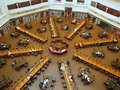 Looking over the reading room at the Melbourne Public Library