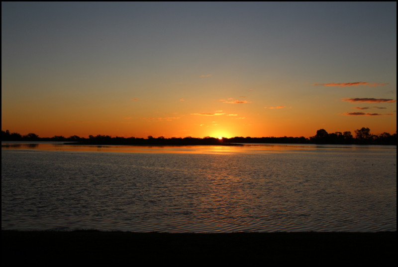 Sunset over Condoblin Lake