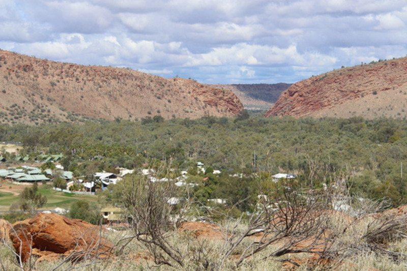 Another view of Heavitree Gap, Alice Springs, from the top of Annie Meyers Hill