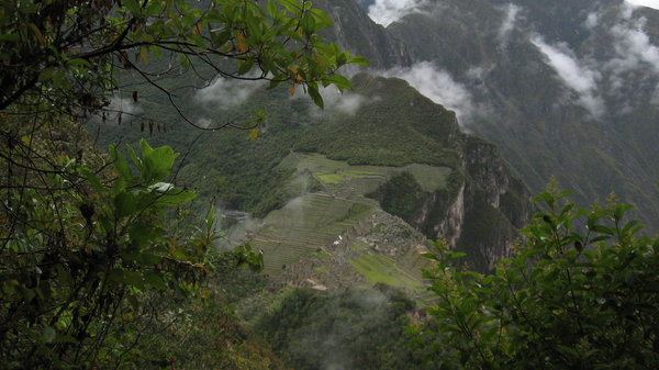 Subiendo al Wayna Picchu.