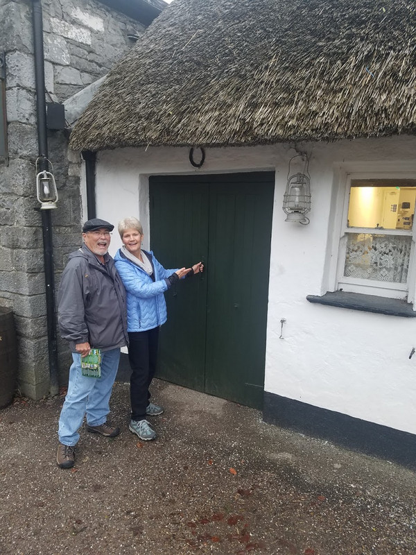 Mike & Renee visiting the townfolks in Bunratty