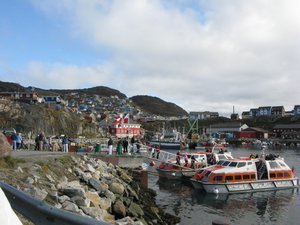 2 ship tender boats at the pier