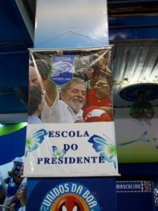 Lula Poster at Rocinha Samba School