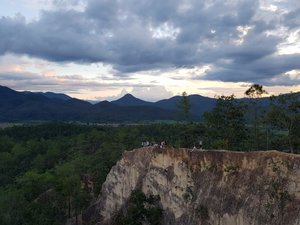 View of the other ridge, a sunset in pai canyon