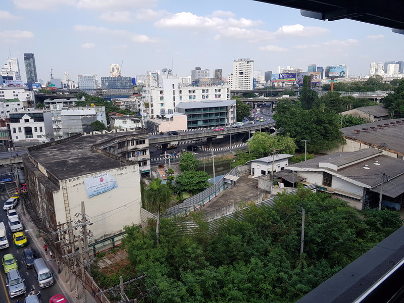 The view from my final rail station in Bangkok