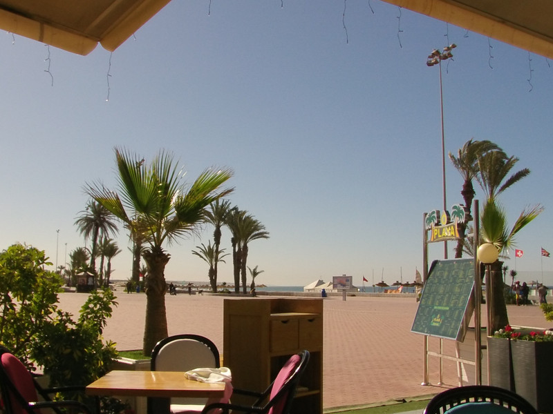View from Cafe towards beach