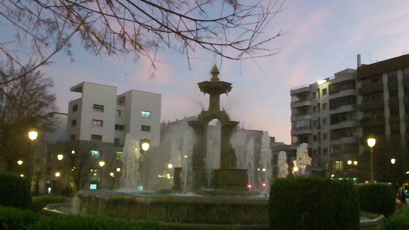 Fountain at Sunset